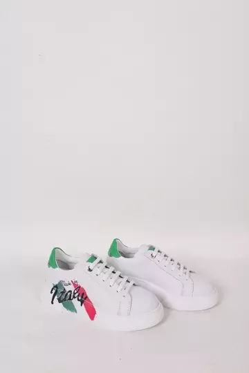 Kadın Beyaz Hakiki Deri Sneaker Spor Ayakkabı