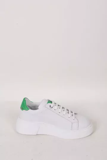 Kadın Beyaz Hakiki Deri Sneaker Spor Ayakkabı