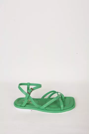 Kadın Siyah Hakiki Deri Sandalet