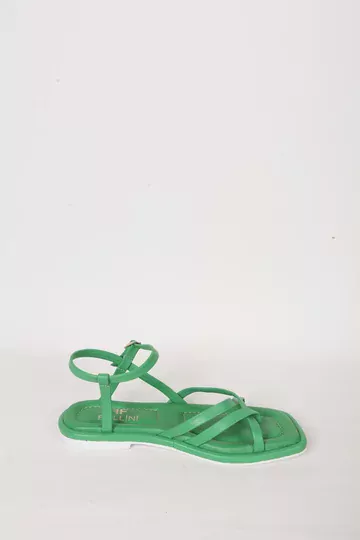 Kadın Siyah Hakiki Deri Sandalet