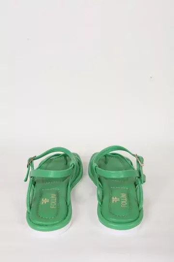 Kadın Siyah Hakiki Deri Sandalet