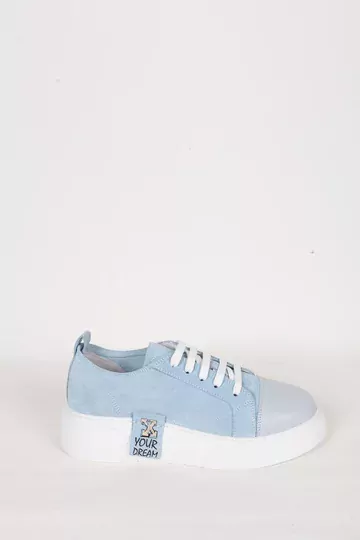 Kadın Deri Sneaker Gri