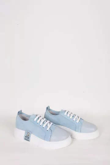 Kadın Deri Sneaker Gri