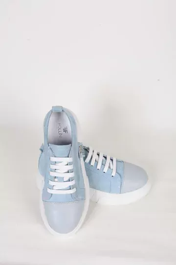 Kadın Deri Sneaker Gri