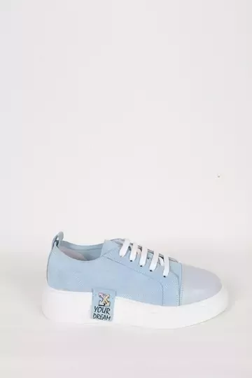 Kadın Deri Sneaker Gri