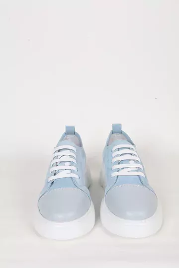Kadın Deri Sneaker Gri