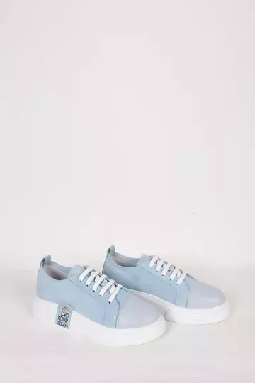 Kadın Deri Sneaker Gri