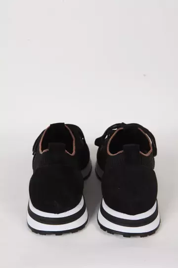 Kadın Buz Mavisi Hakiki Deri Sneaker Spor Ayakkabı