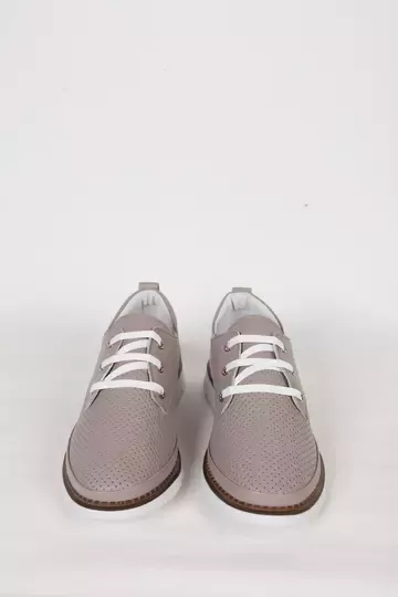 Kadın Yeşil Deri Sneaker Spor Ayakkabı