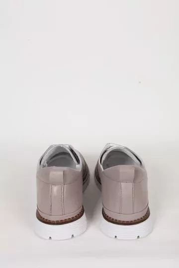 Kadın Yeşil Deri Sneaker Spor Ayakkabı