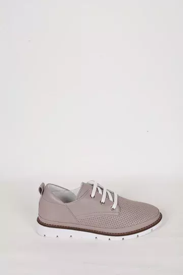 Kadın Yeşil Deri Sneaker Spor Ayakkabı