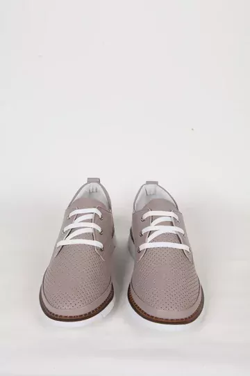 Kadın Yeşil Deri Sneaker Spor Ayakkabı