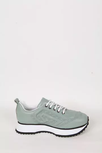 Kadın Beyaz Hakiki Deri Sneaker Spor Ayakkabı