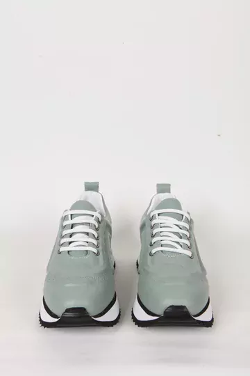 Kadın Beyaz Hakiki Deri Sneaker Spor Ayakkabı