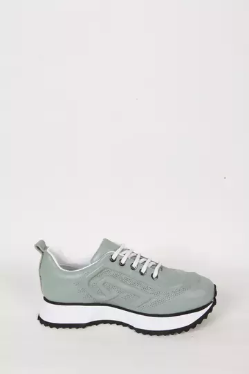 Kadın Beyaz Hakiki Deri Sneaker Spor Ayakkabı