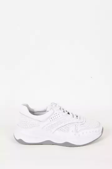 Kadın Beyaz Hakiki Deri Spor Sneaker