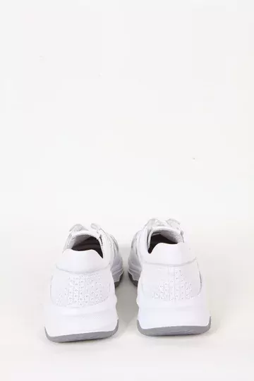Kadın Beyaz Hakiki Deri Spor Sneaker
