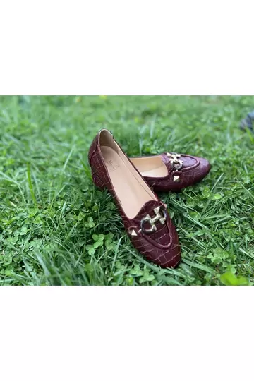 Kadın Ten Rengi Hakiki Deri Babet