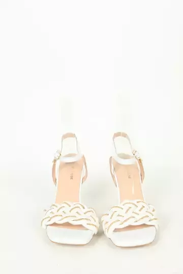 Kadın Detay Örgülü Sandalet
