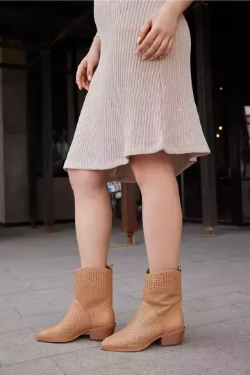 Kadın Hakiki Deri Yazlık Bot