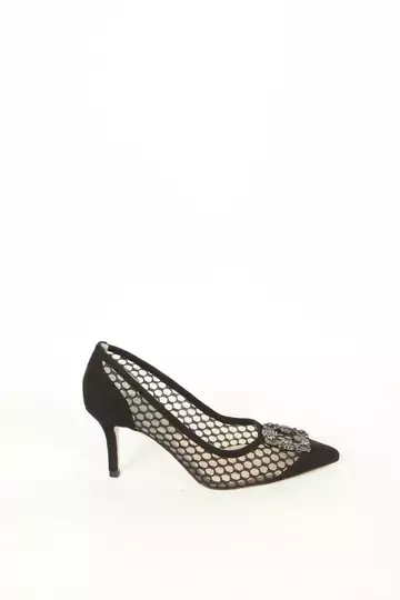 Kadın Deri Ayakkabı Aksesuar Detaylı Siyah