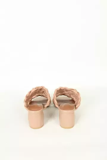 Kadın Beyaz Örgülü Terlik