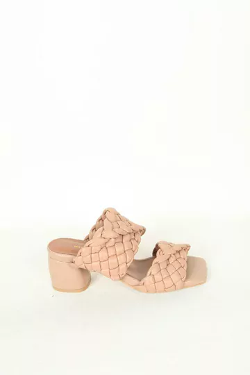 Kadın Beyaz Örgülü Terlik