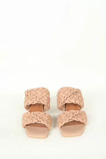 Kadın Beyaz Örgülü Terlik