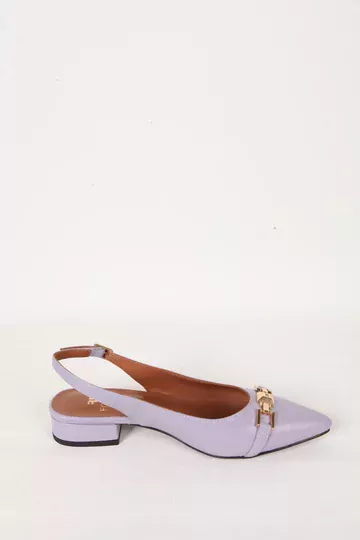 Kadın Siyah Hakiki Deri Topuklu Sandalet