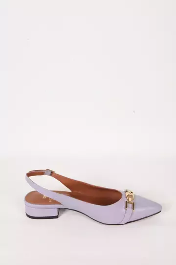 Kadın Siyah Hakiki Deri Topuklu Sandalet