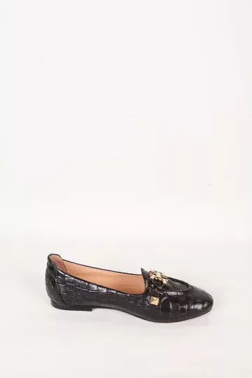 Kadın Deri Babet Siyah