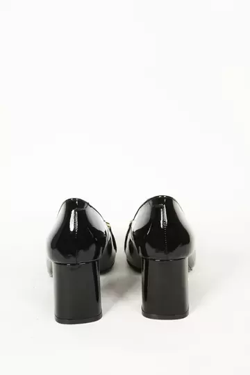 Kadın Deri Ayakkabı Siyah Rugan