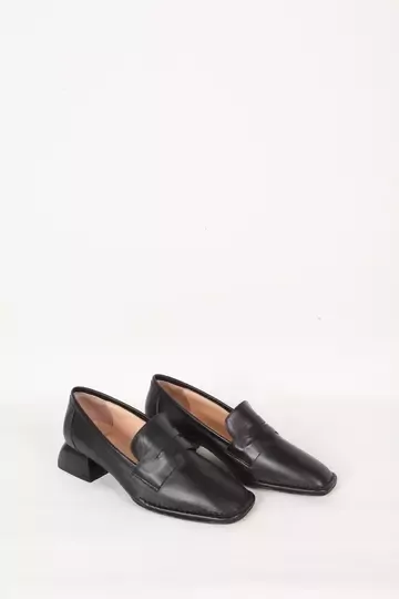 Kadın Deri Ayakkabı Topuk Detaylı Camel