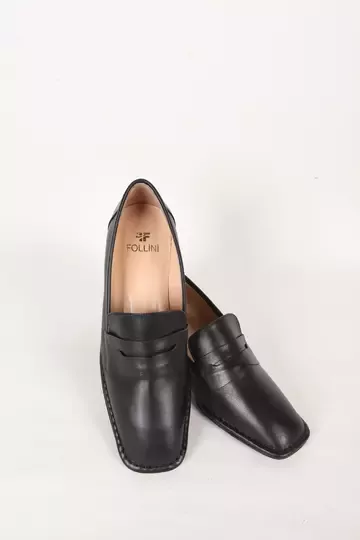 Kadın Deri Ayakkabı Topuk Detaylı Camel