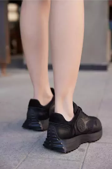 Kadın Deri Sneaker Siyah