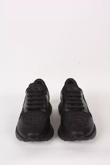 Kadın Deri Sneaker Siyah