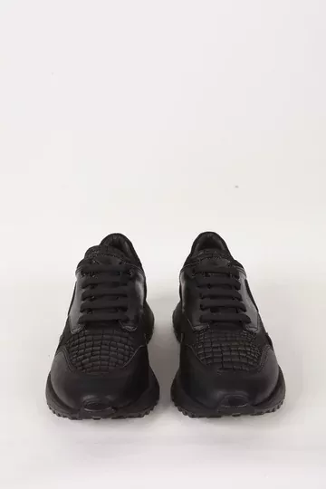 Kadın Deri Sneaker Siyah