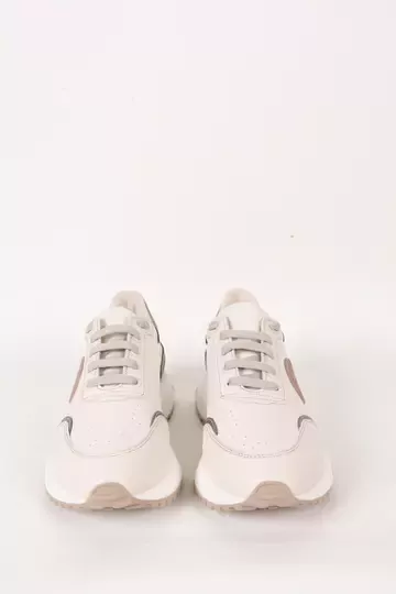 Kadın Deri Sneaker Krem