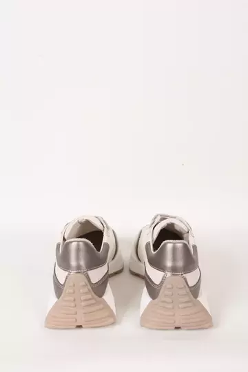 Kadın Deri Sneaker Krem