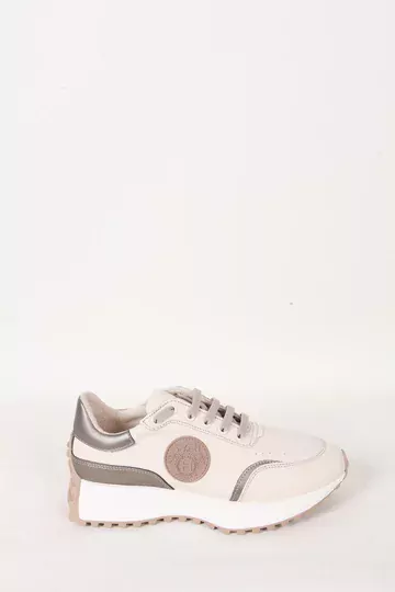 Kadın Deri Sneaker Krem