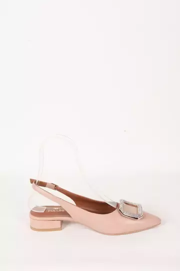 Kadın Siyah Hakiki Deri Aksesuar Detaylı Ayakkabı