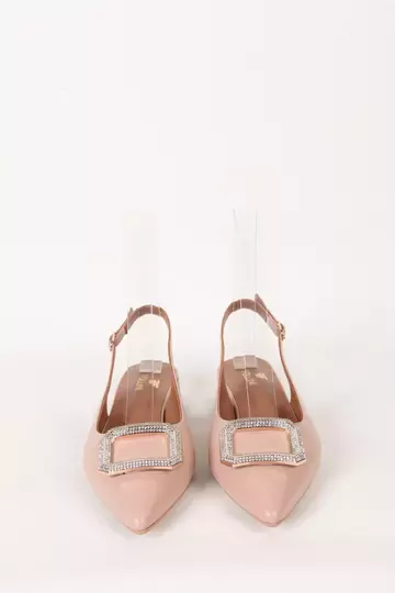 Kadın Siyah Hakiki Deri Aksesuar Detaylı Ayakkabı