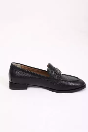 Kadın Yeşil Loafer Aksesuar Detaylı