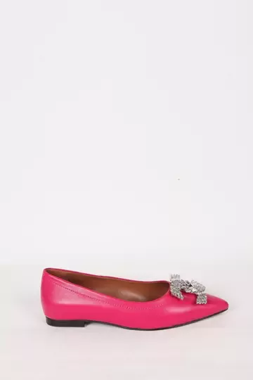 Kadın Deri Babet Fuşya