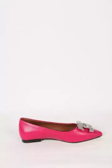 Kadın Deri Babet Fuşya