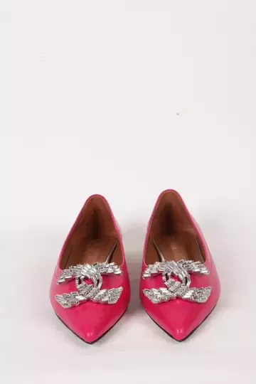 Kadın Deri Babet Fuşya