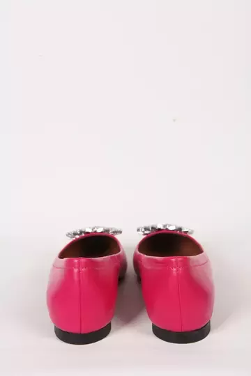 Kadın Deri Babet Fuşya