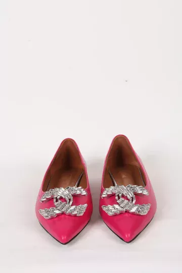 Kadın Deri Babet Fuşya