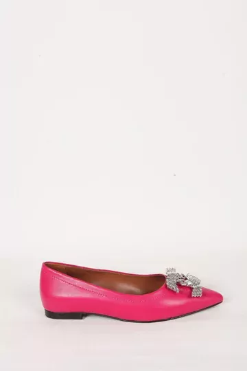 Kadın Deri Babet Fuşya