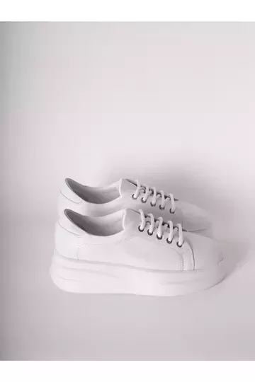 Kadın Deri Sneaker Vizon